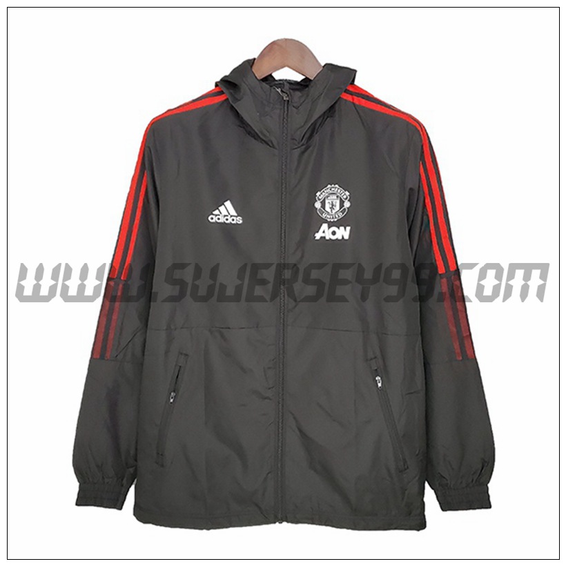 Rompevientos Manchester United Rojo/Negro 2021 2022