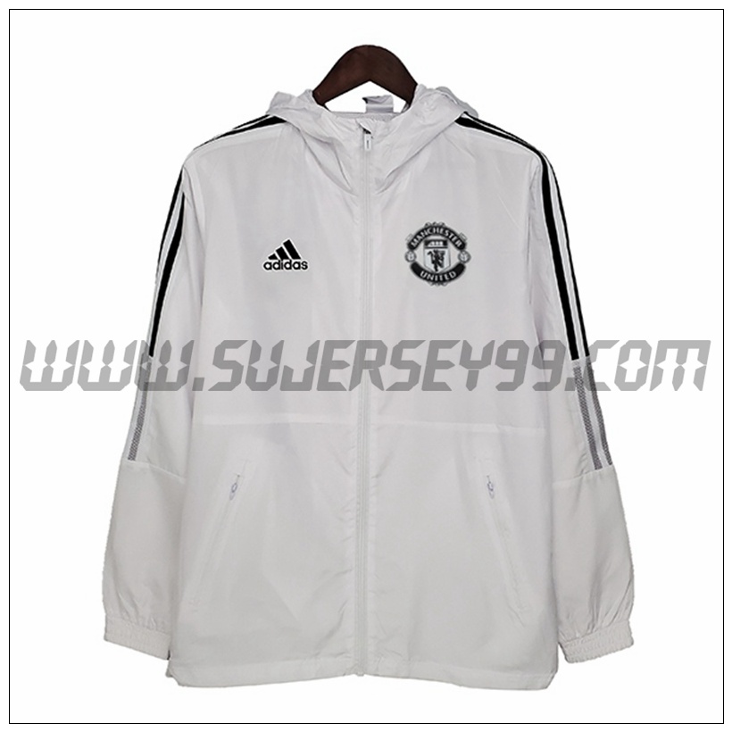 Rompevientos Manchester United Blanco 2021 2022