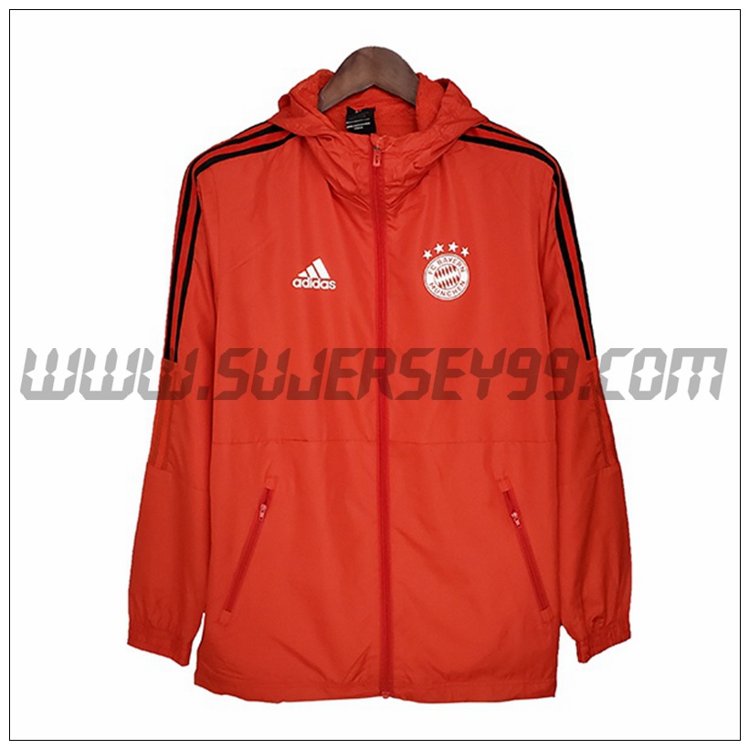 Rompevientos Bayern Munich Rojo/Negro 2021 2022