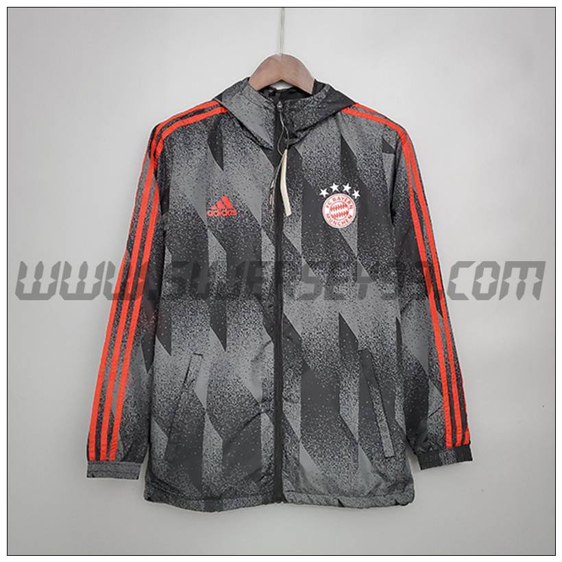 Rompevientos Bayern Munich Negro/Gris 2021 2022