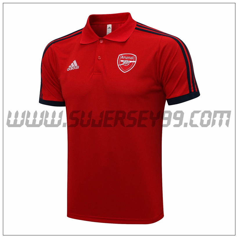 Polo Futbol FC Arsenal Rojo/Negro 2021 2022