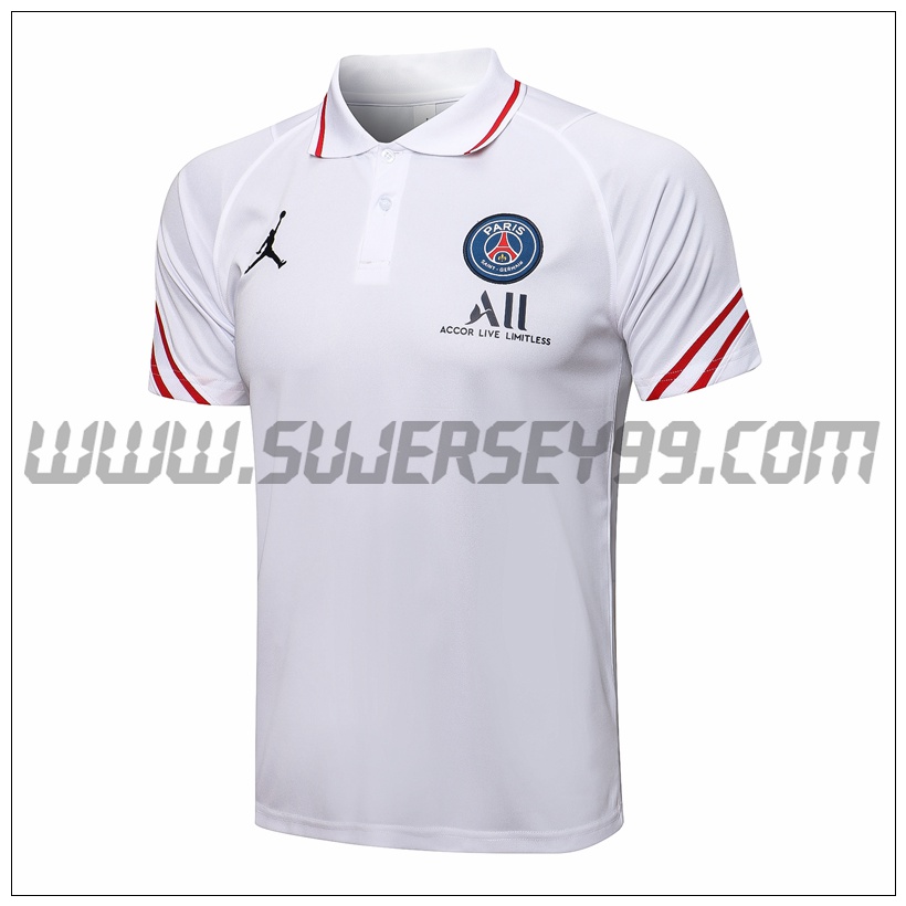 Polo Futbol Jordan PSG Blanco 2021 2022