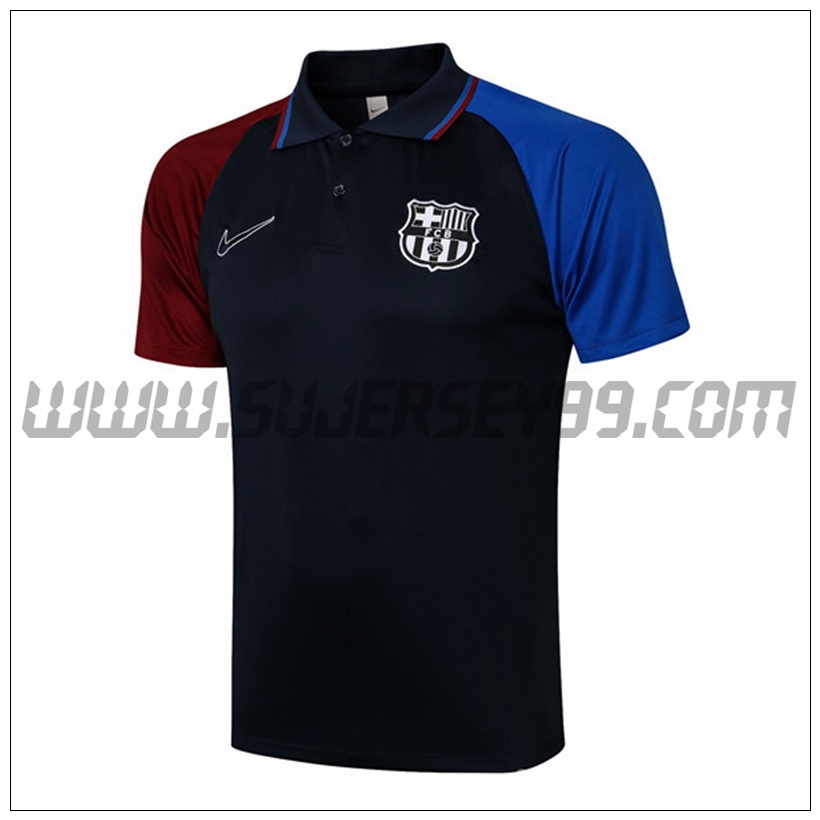 Polo Futbol FC Barcelona Negro/Azul 2021 2022