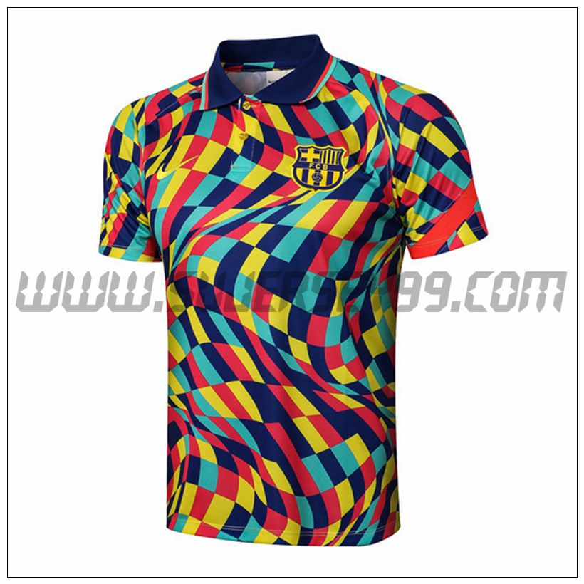 Polo Futbol FC Barcelona Amarillo/Azul 2021 2022