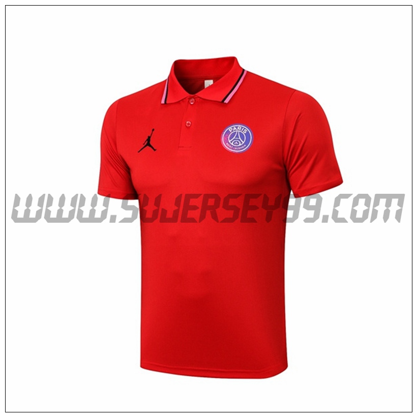 Polo Futbol Jordan PSG Rojo 2021 2022