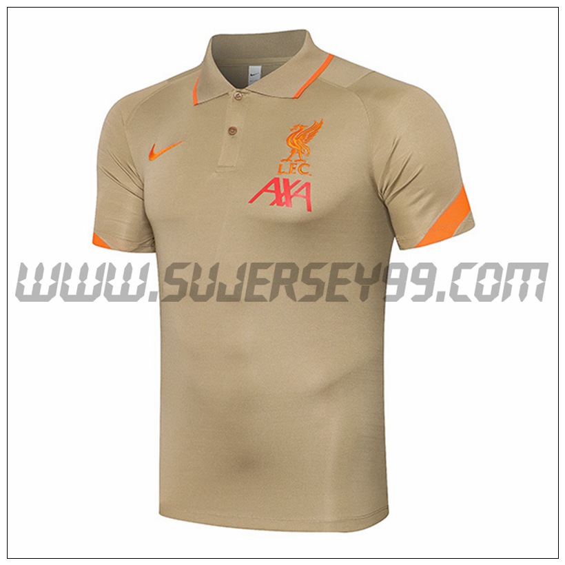 Polo Futbol FC Liverpool Marrón claro 2021 2022