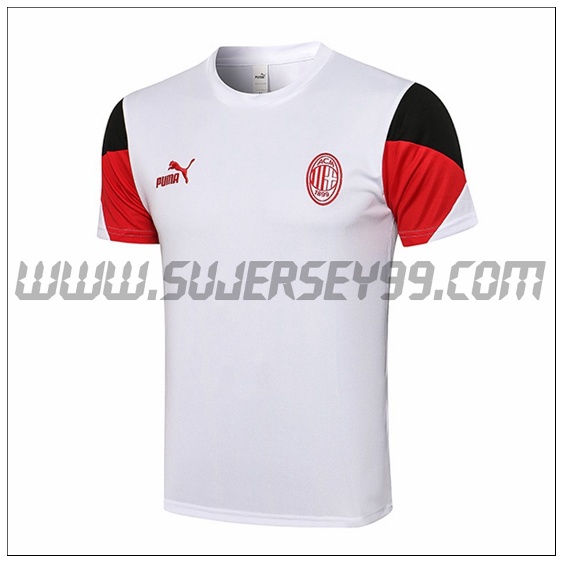 Polo Futbol AC Milan Blanco 2021 2022