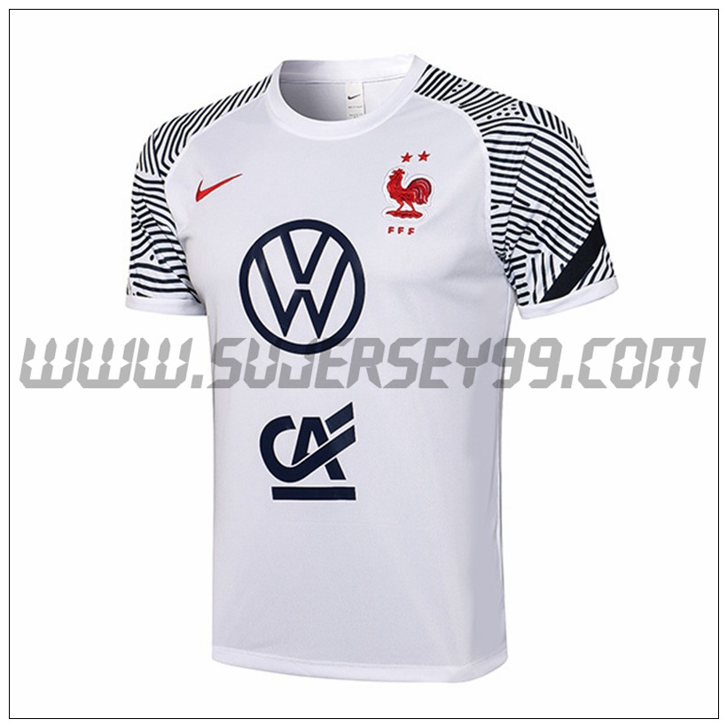 Polo Futbol Francia Blanco 2021 2022