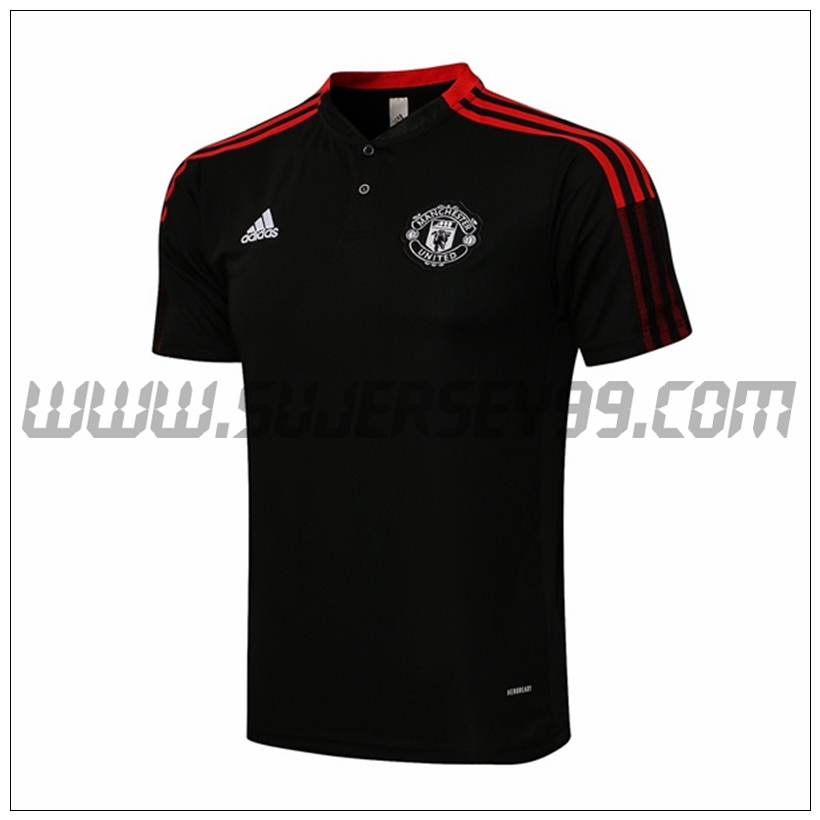 Polo Futbol Manchester United Negro 2021 2022