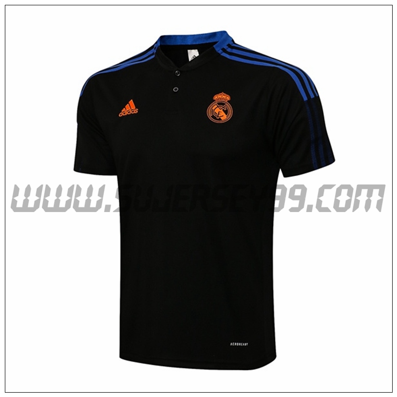 Polo Futbol Real Madrid Negro 2021 2022