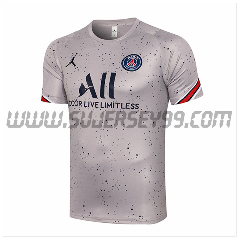 Camiseta Entrenamiento Jordan PSG Gris 2021 2022