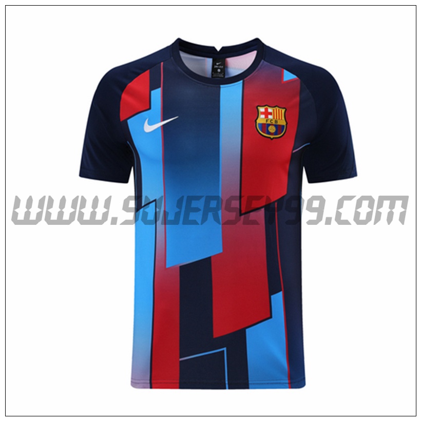 Camiseta Entrenamiento FC Barcelona Negro/Azul 2021 2022