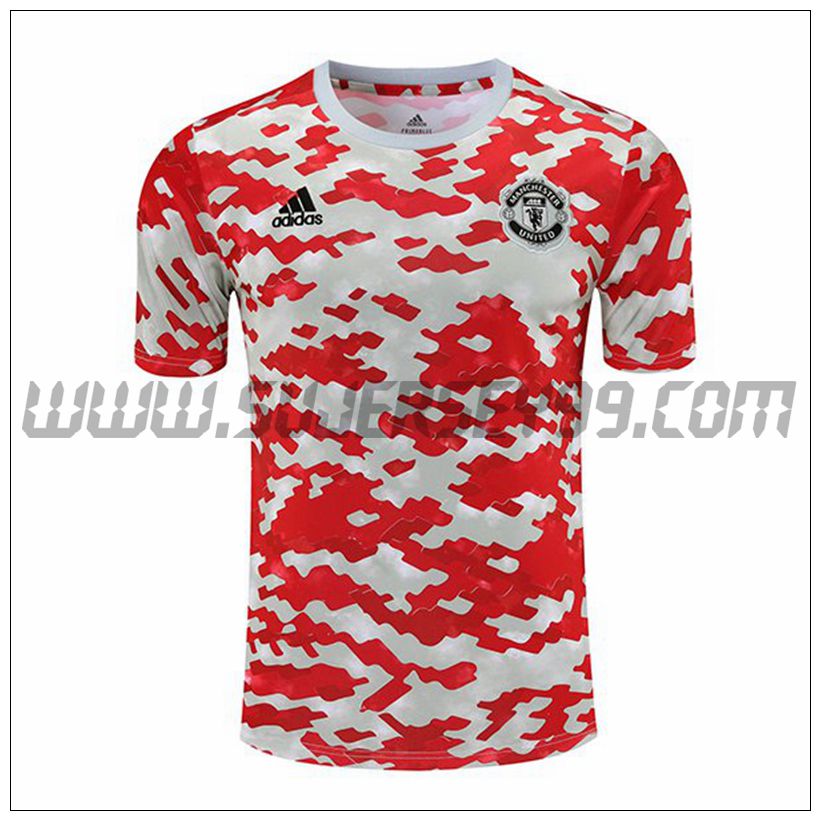 Camiseta Entrenamiento Manchester United Rojo 2021 2022