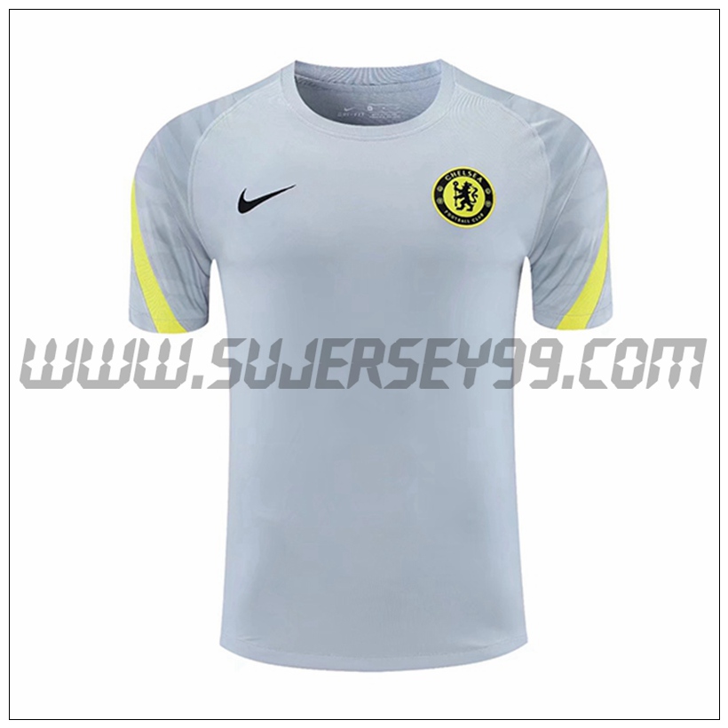 Camiseta Entrenamiento FC Chelsea Gris/Amarillo 2021 2022