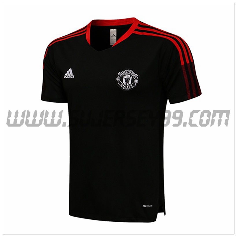 Camiseta Entrenamiento Manchester United Negro 2021 2022