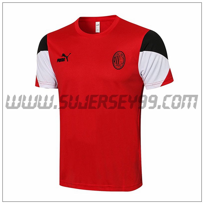 Camiseta Entrenamiento AC Milan Rojo/Blanco 2021 2022