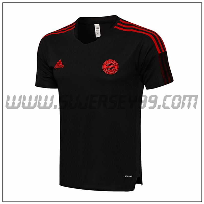 Camiseta Entrenamiento Bayern Munich Negro/Rojo 2021 2022