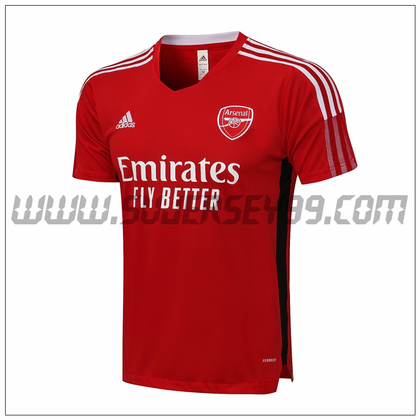 Camiseta Entrenamiento FC Arsenal Rougr/Blanco 2021 2022