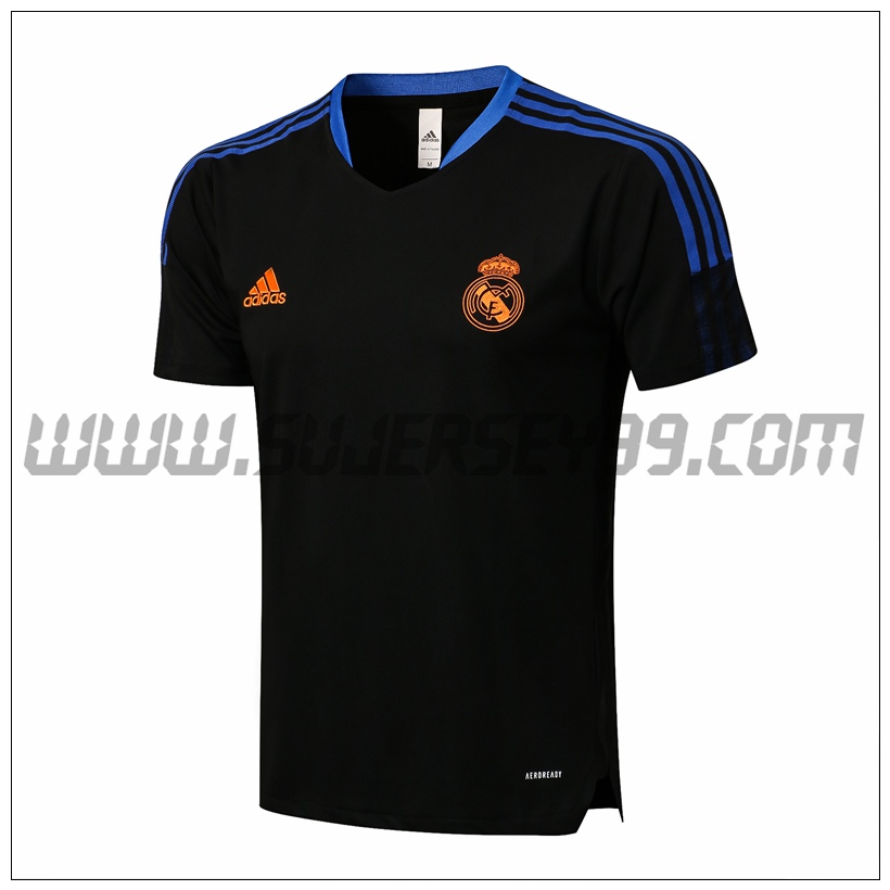 Camiseta Entrenamiento Real Madrid Negro/Azul 2021 2022