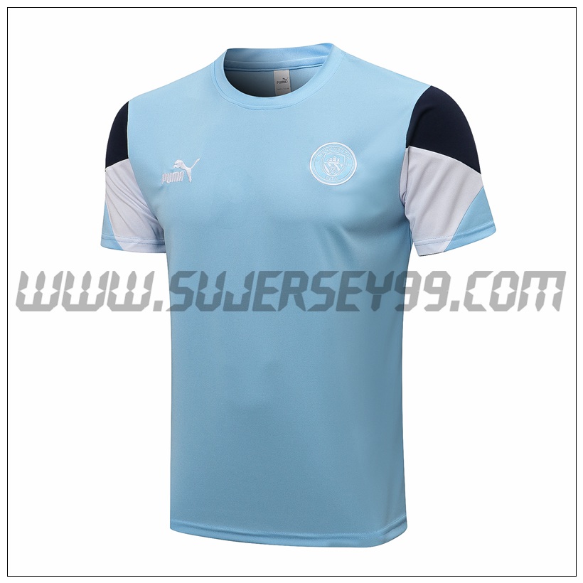 Camiseta Entrenamiento Manchester City Azul/Negro/Blanco 2021 2022