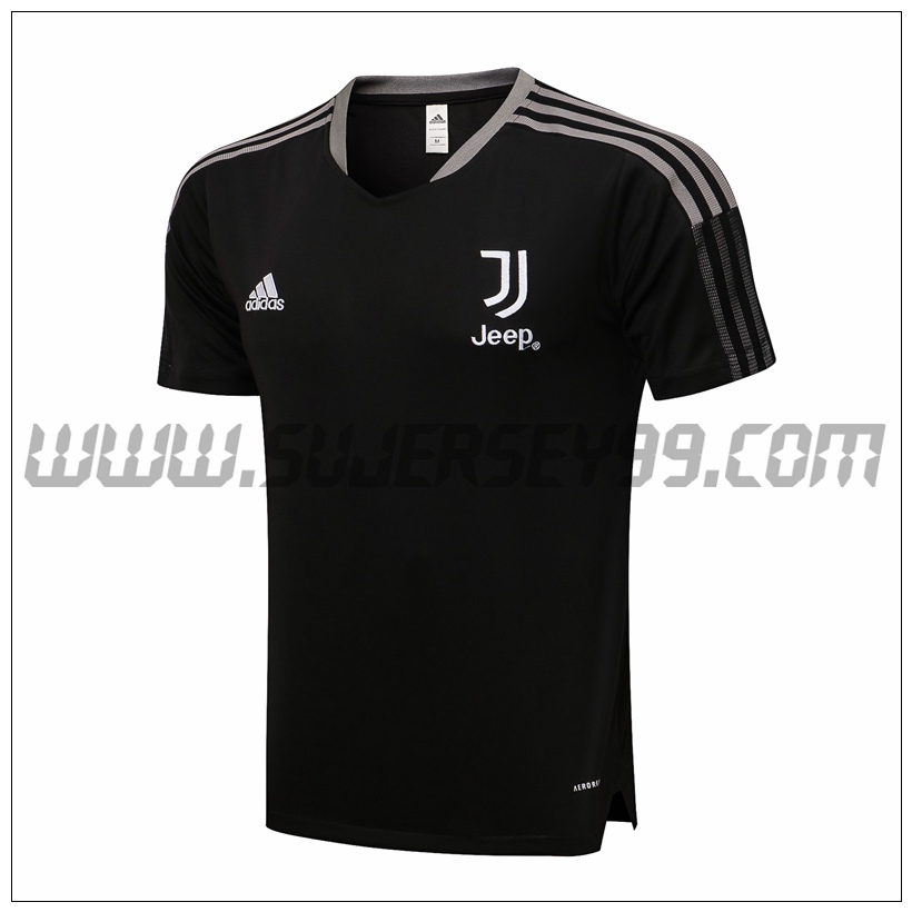 Camiseta Entrenamiento Juventus Negro/Blanco 2021 2022