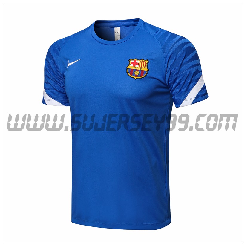 Camiseta Entrenamiento FC Barcelona Azul/Blanco 2021 2022