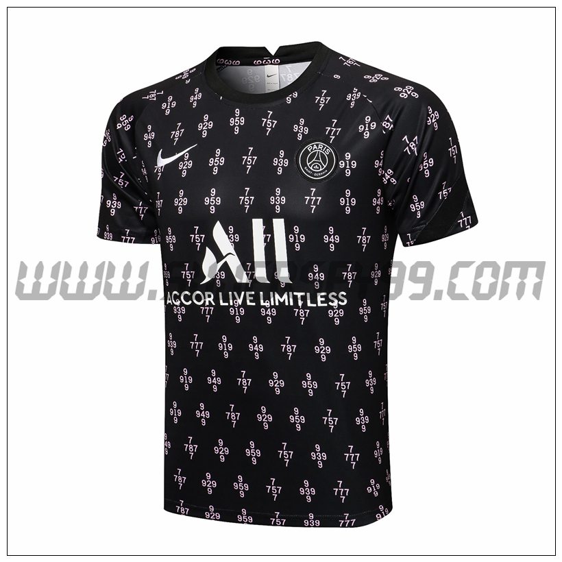 Camiseta Entrenamiento Jordan PSG Negro/Rosa 2021 2022