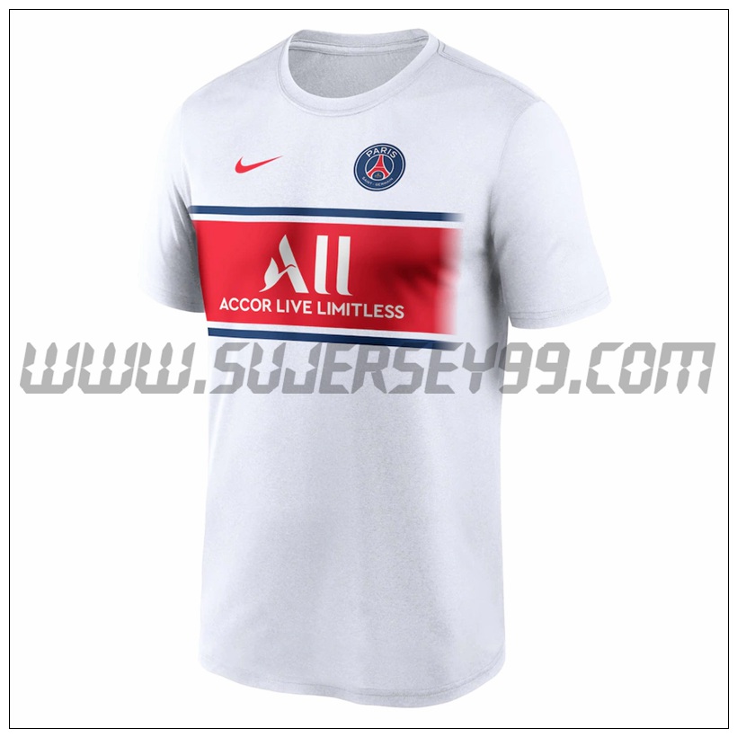 Camiseta Entrenamiento Jordan PSG Blanco 2021 2022