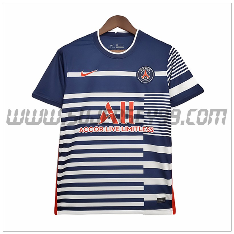 Camiseta Entrenamiento PSG Azul/Blanco 2021 2022