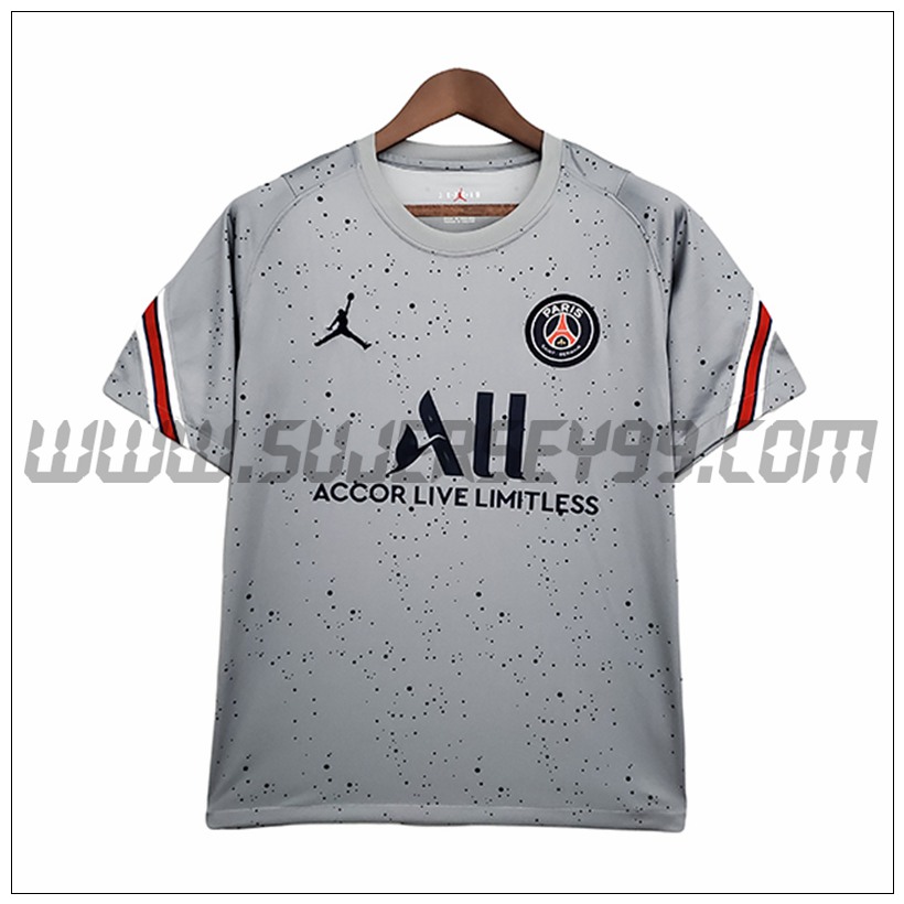 Camiseta Entrenamiento Jordan PSG Gris 2021 2022