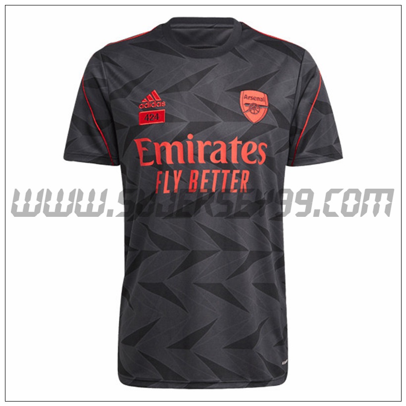 Camiseta Entrenamiento Arsenal 424 Negro 2021 2022