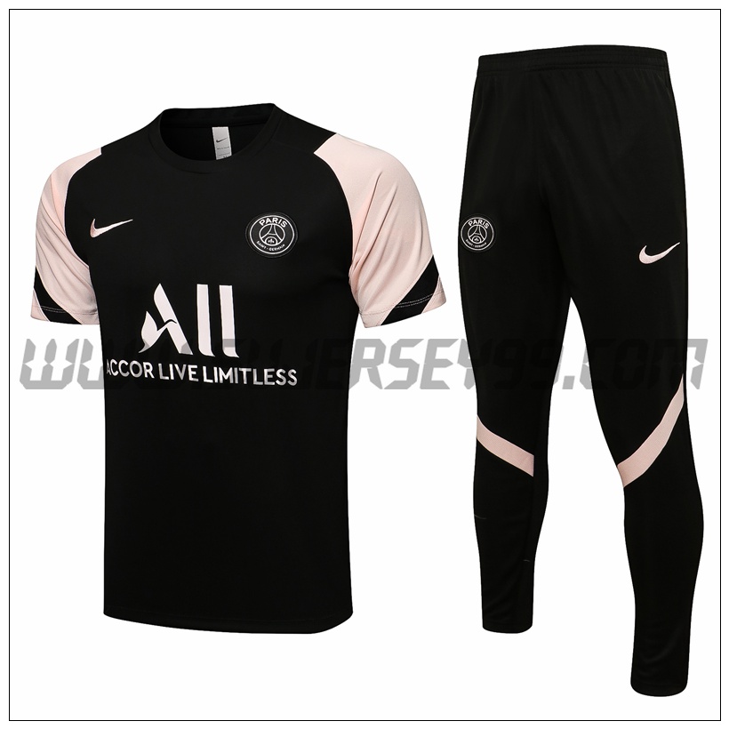 Camiseta Entrenamiento Jordan PSG + Pantalones Negro/Rosa 2021 2022