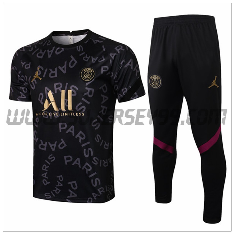 Camiseta Entrenamiento PSG Jordan + Pantalones Negro 2021 2022