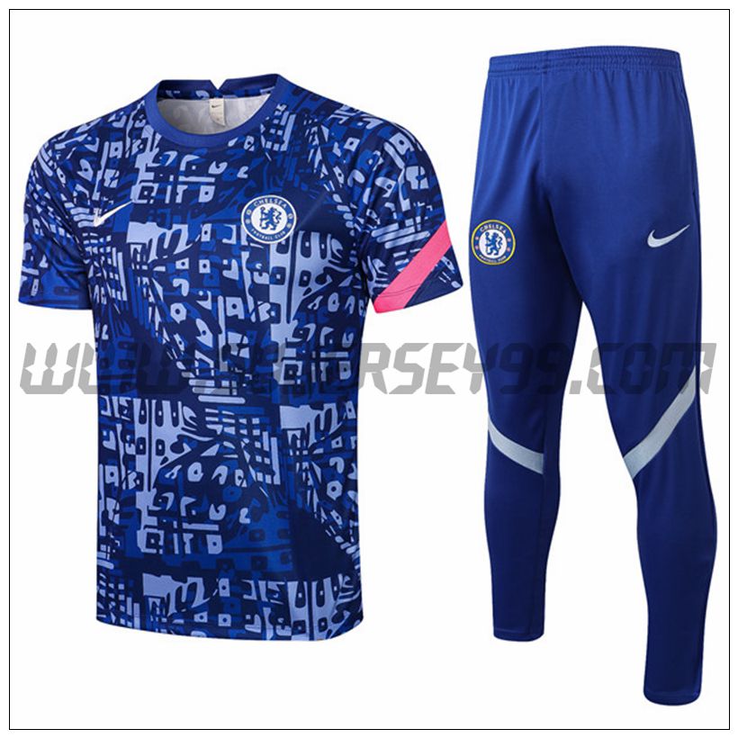 Camiseta Entrenamiento FC Chelsea + Pantalones Azul 2021 2022