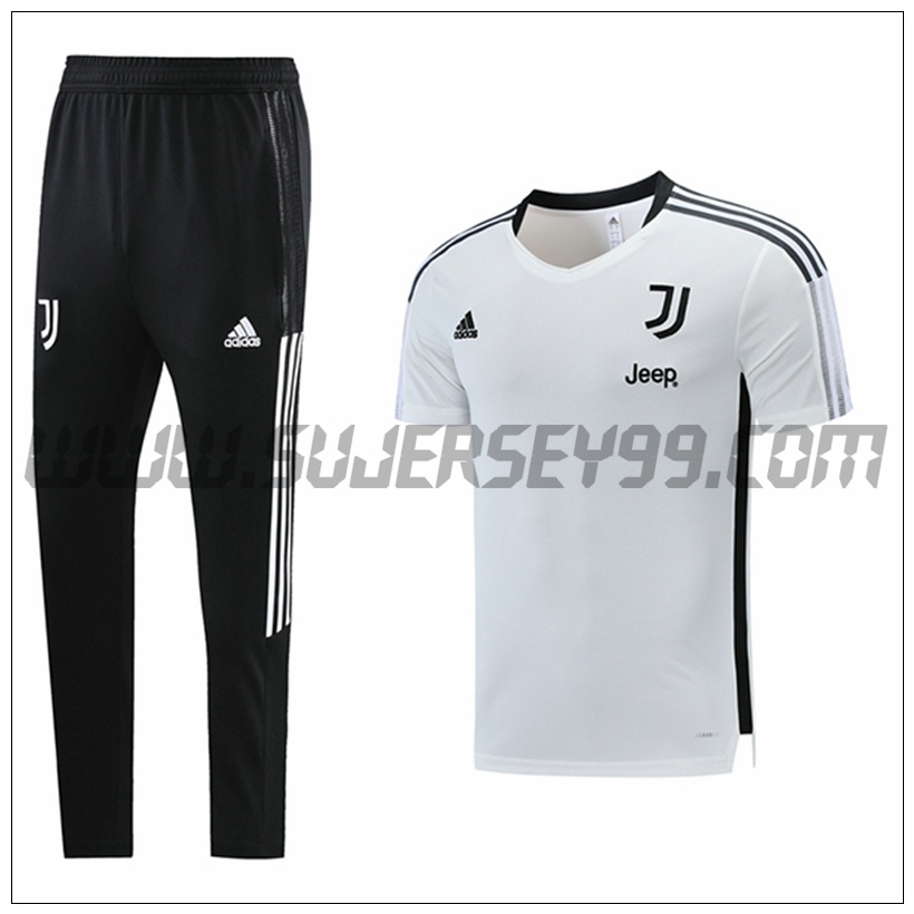 Camiseta Entrenamiento Juventus + Pantalones Blanco 2021 2022