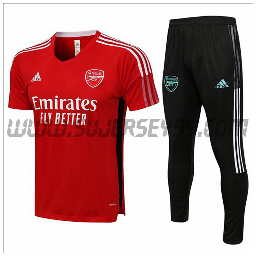 Camiseta Entrenamiento FC Arsenal + Pantalones Rojo 2021 2022