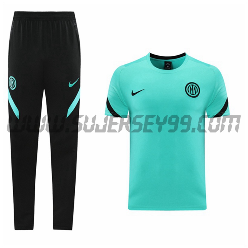 Camiseta Entrenamiento Inter Milan + Pantalones Verde 2021 2022