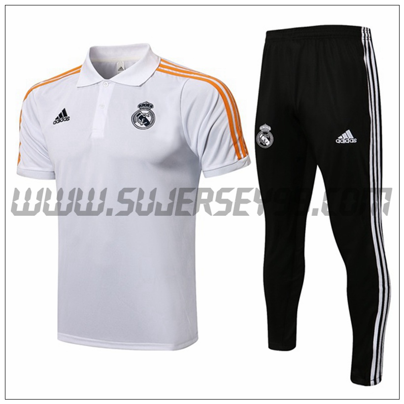 Camiseta Entrenamiento Real Madrid + Pantalones Blanco 2021 2022