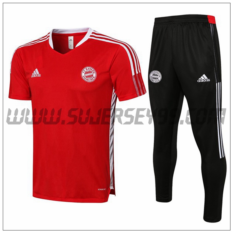 Camiseta Entrenamiento Bayern Munich + Pantalones Rojo 2021 2022