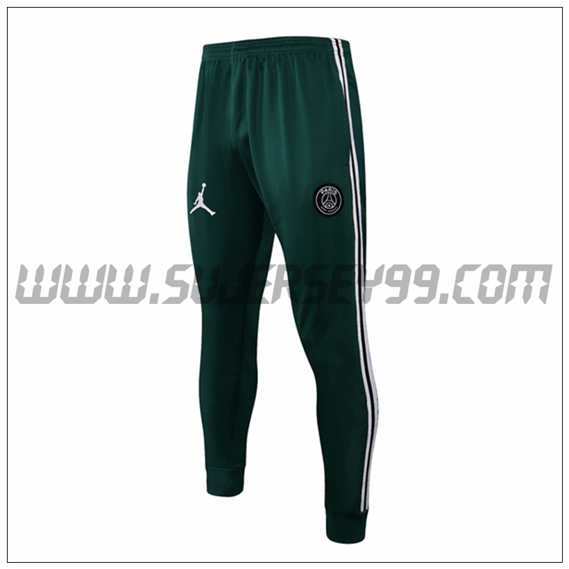 Pantalones Entrenamiento Jordan PSG Verde Oscuro 2021 2022