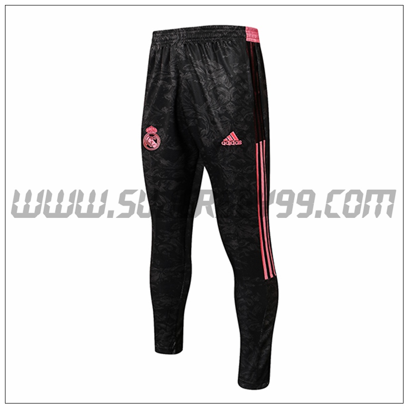 Pantalones Entrenamiento Real Madrid Negro/Rojo 2021 2022