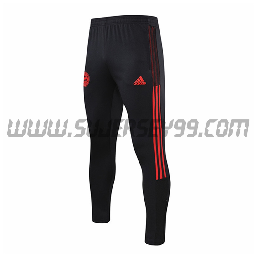 Pantalones Entrenamiento Bayern Munich Negro/Rojo 2021 2022