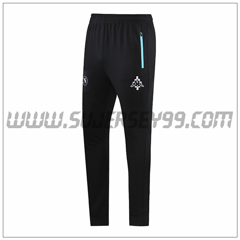 Pantalones Entrenamiento SSC Napoles Negro/Verde 2021 2022