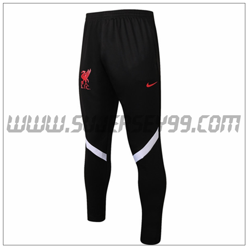 Pantalones Entrenamiento FC Liverpool Negro/Blanco 2021 2022