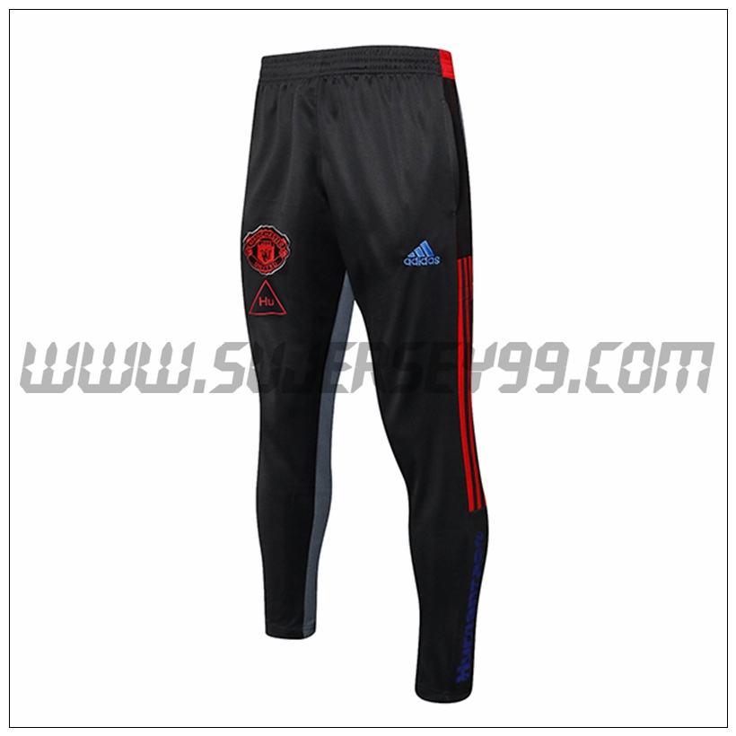 Pantalones Entrenamiento Manchester United Gris Oscuro 2021 2022