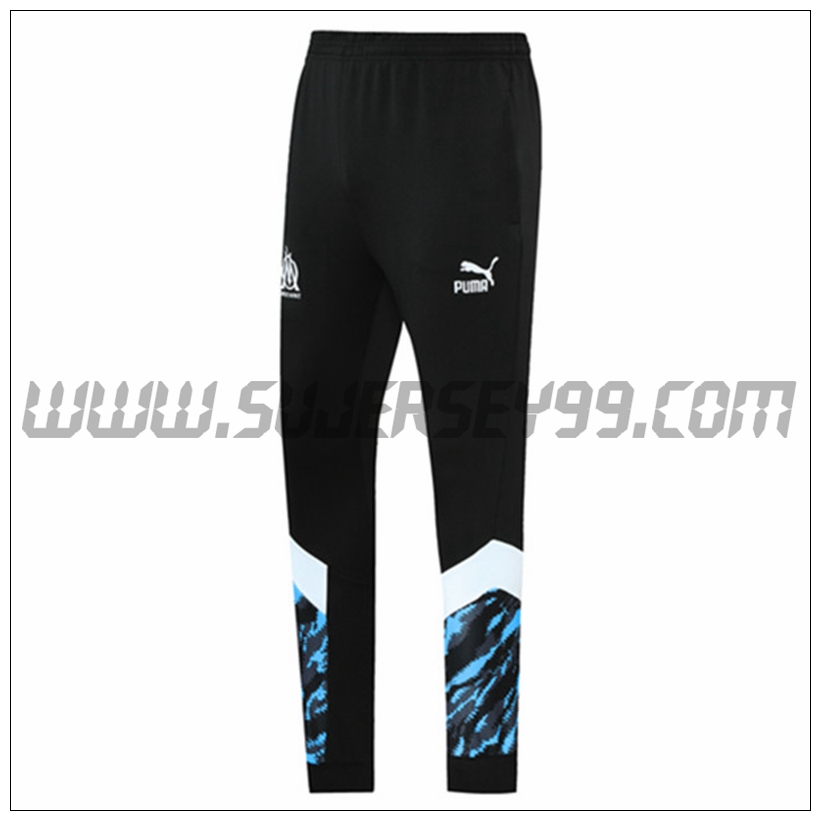 Pantalones Entrenamiento Marsella OM Negro/Azul 2021 2022