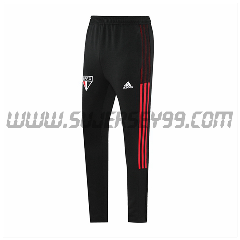 Pantalones Entrenamiento Sao Paulo FC Negro/Rojo 2021 2022