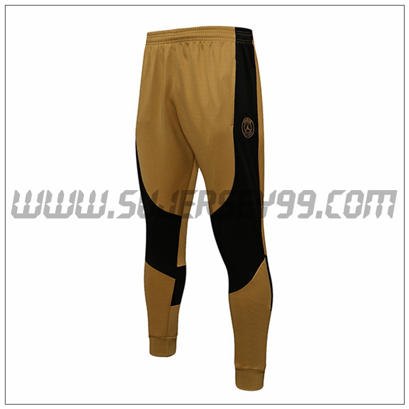 Pantalones Entrenamiento Jordan PSG Amarillo/Negro 2021 2022