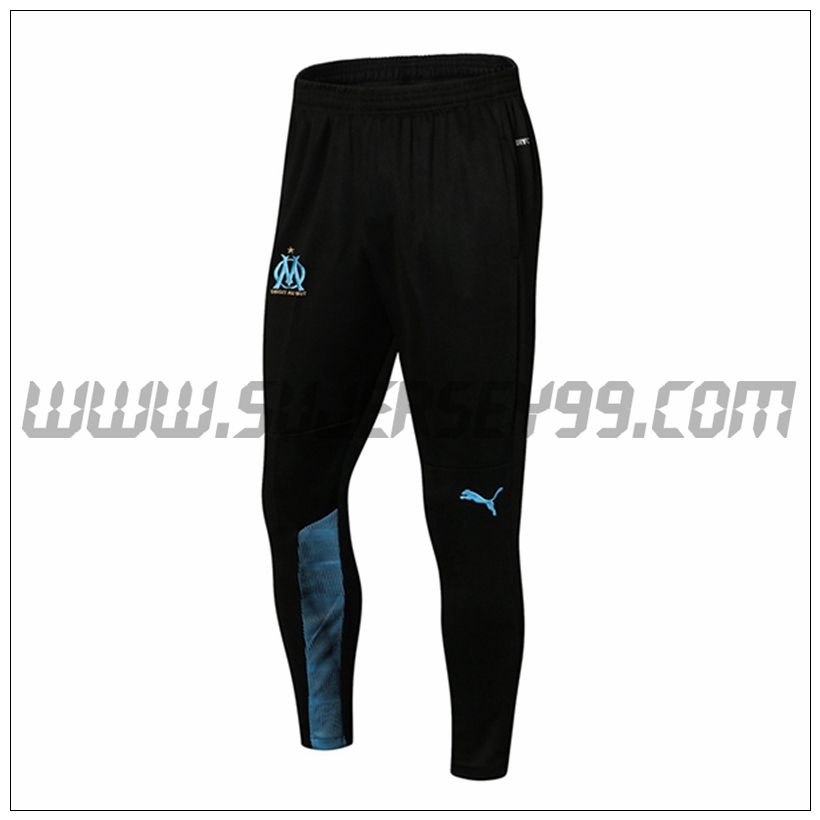 Pantalones Entrenamiento Marsella OM Negro/Azul 2021 2022