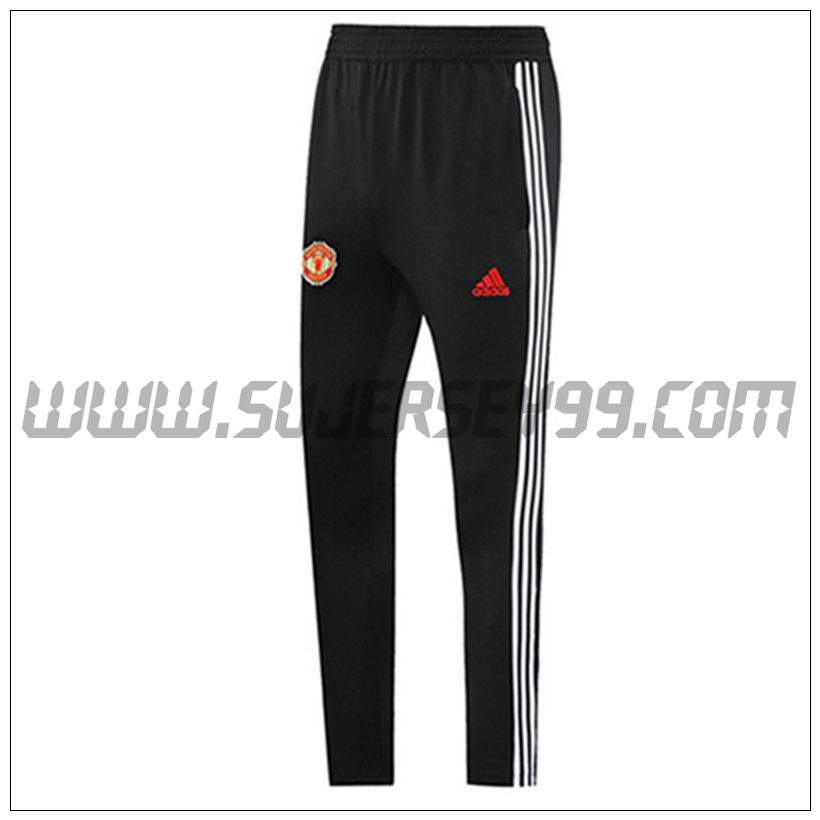 Pantalones Entrenamiento Manchester United Negro 2021 2022